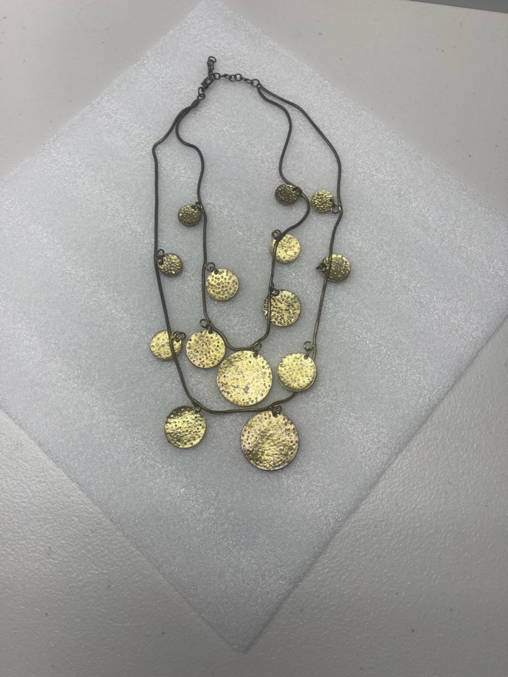 Gold Multi-Disc Layered Necklace - Women Jewelry